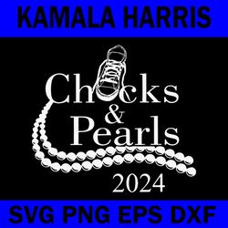 chucks and pearls 2024 svg