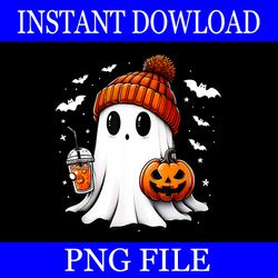 cute halloween ghost drink pumpkin png