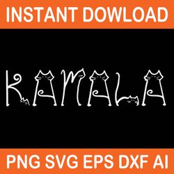 kamala harris cat lettering positive svg, kamala harris cat svg, womens kamala cute cat typography svg