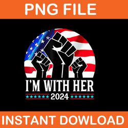 fist pump i'm with her kamala harris 2024 for president png