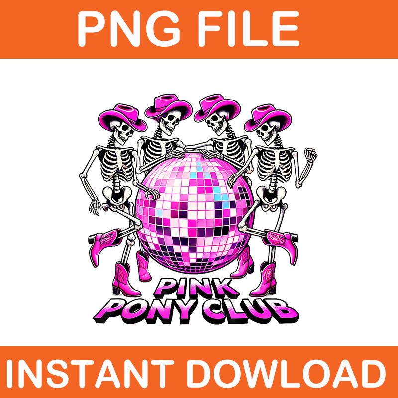 Halloween Pink Pony Club Cowgirl Western Birthday PNG 0