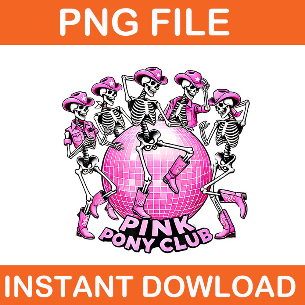 Halloween Pink Pony Club Cowgirl Western Birthday PNG 2