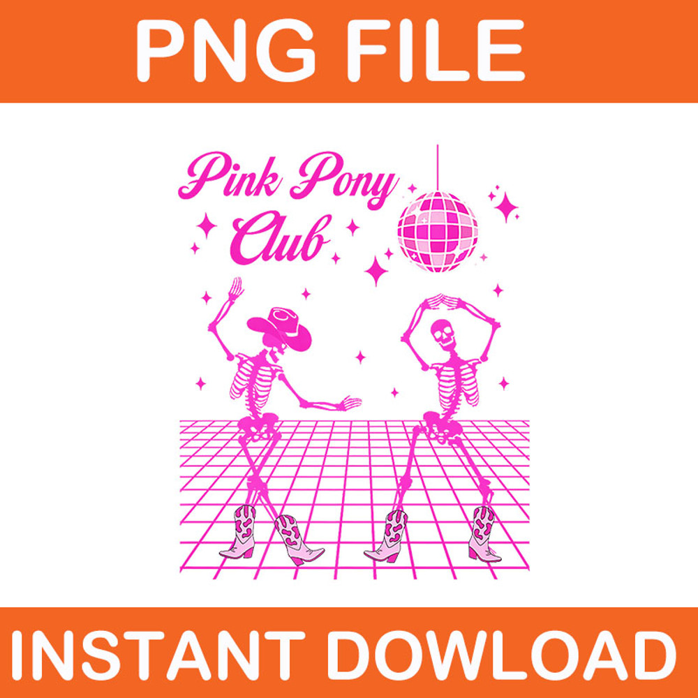 Halloween Pink Pony Club Cowgirl Western Birthday PNG 3