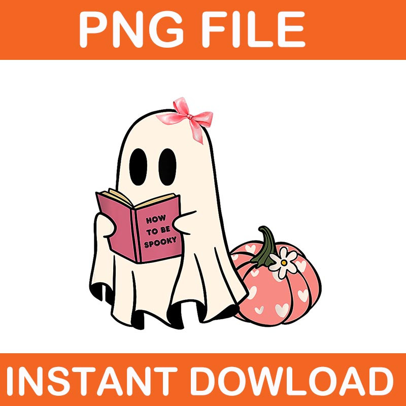 Cute Halloween How To Be Spooky Ghost Pumpkin PNG 0