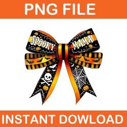 conquette bow spooky mama halloween png