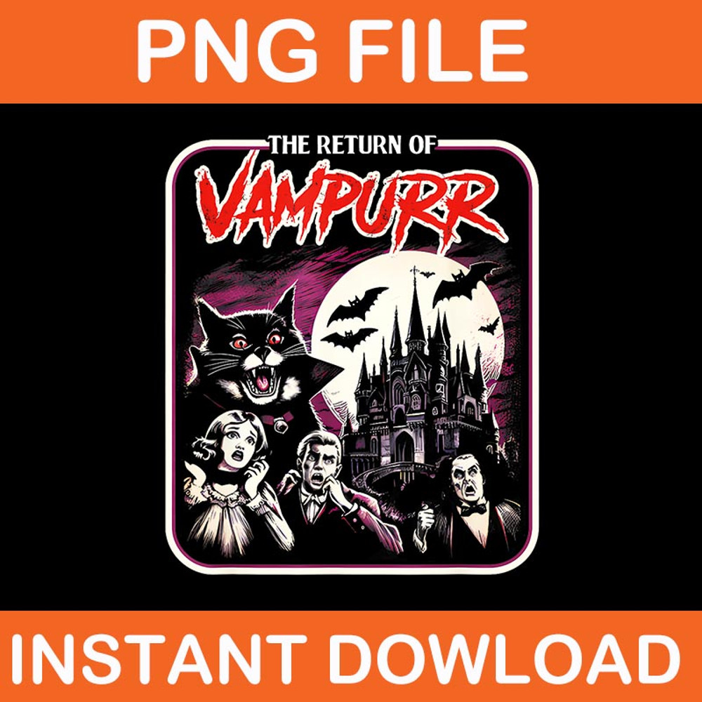 The Return Of Vampurr Cat Halloween PNG 0