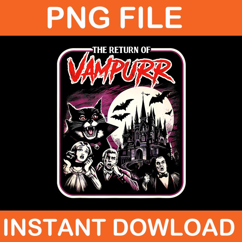The Return Of Vampurr Cat Halloween PNG 0