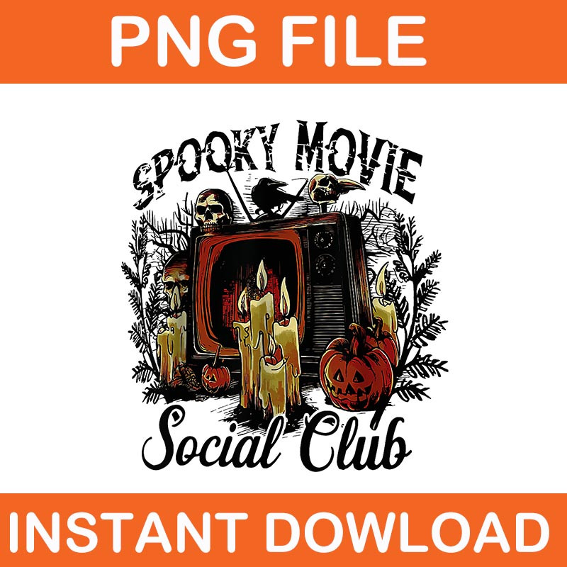 Spooky Movie Social Club Halloween PNG 0