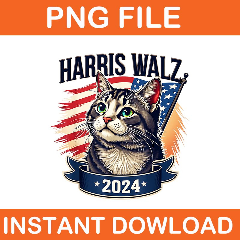 Cat Harris Walz 2024 PNG 3