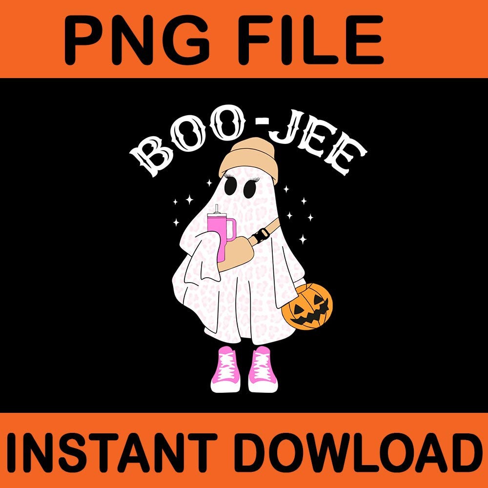 BooJee Ghost Coffee Halloween PNG 0