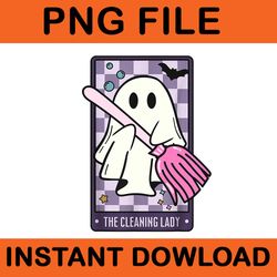 the cleaning lady tarot card halloween png