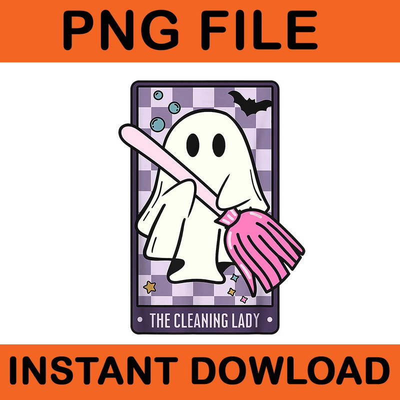 The Cleaning Lady Tarot Card Halloween PNG 0