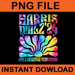 tie dye harris waltz 2024 election kamala harris png