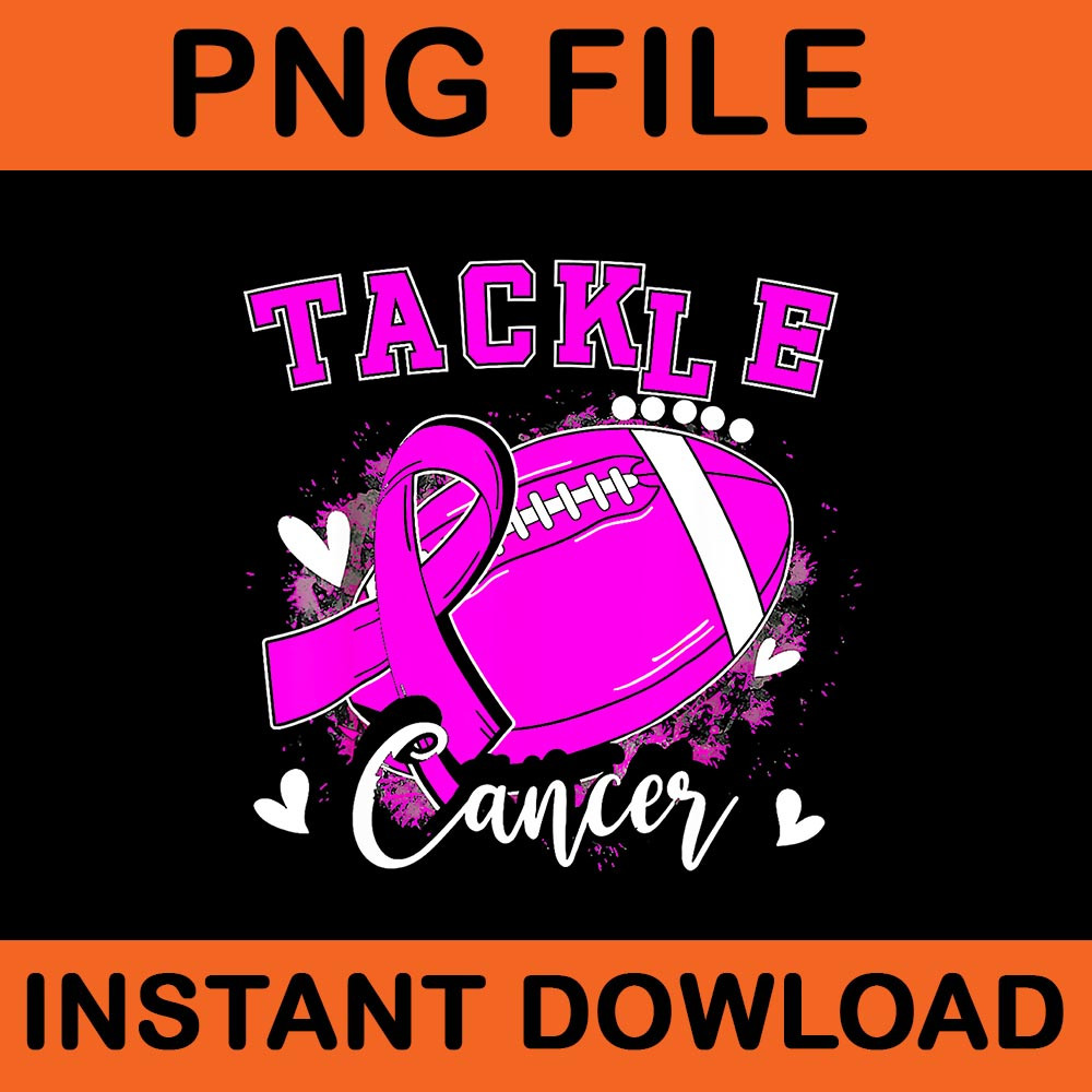 Tackle Football Pink Ribbon Breast Cancer Awareness PNG 0