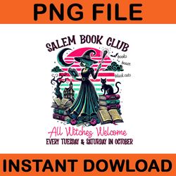 salem book club witches reading black cat spooky halloween png
