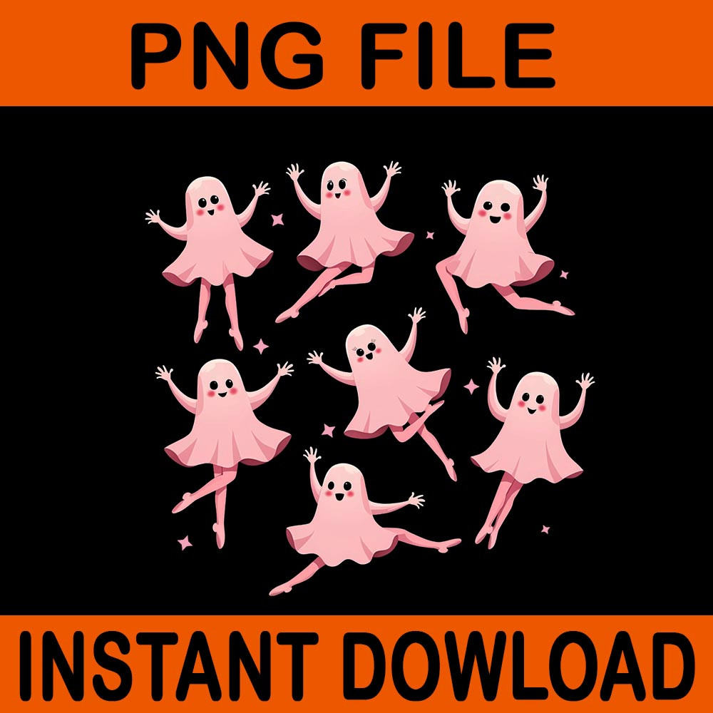 Ballet Pink Ghost PNG Pink Ghost Ballet Dancer Spooky Halloween PNG Ghost Dance Png 0