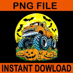 monster truck halloween jack o lantern moon pumpkin png
