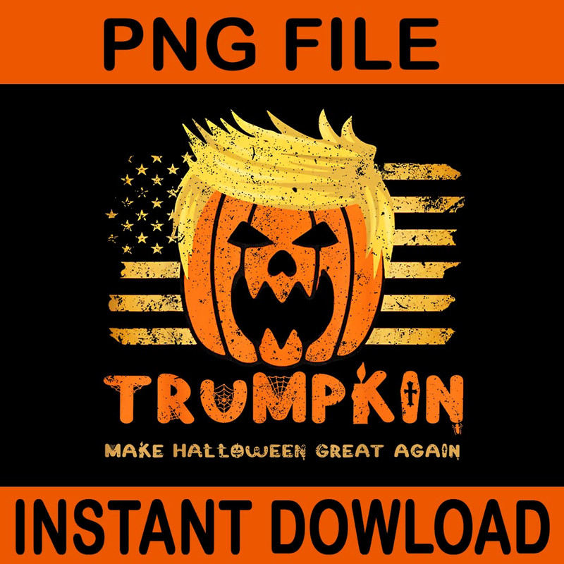 Trumpkin Make Halloween Great Again Funny Trump PNG 0