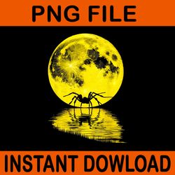 halloween spider full moon spooky party png