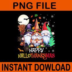 happy hallothanksmas gnomes lover halloween merry christmas png