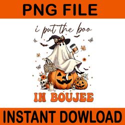i put the boo in boujee coquette bow ghost halloween png