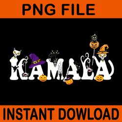 black cat kamala harris halloween png