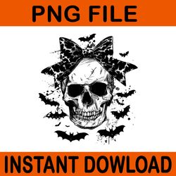 coquette halloween skull bow pumpkin spooky season png