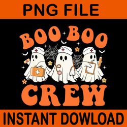 boo boo crew nurse ghost scrub nursing halloween png