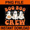Boo Boo Crew Nurse Ghost Scrub Nursing Halloween PNG 0