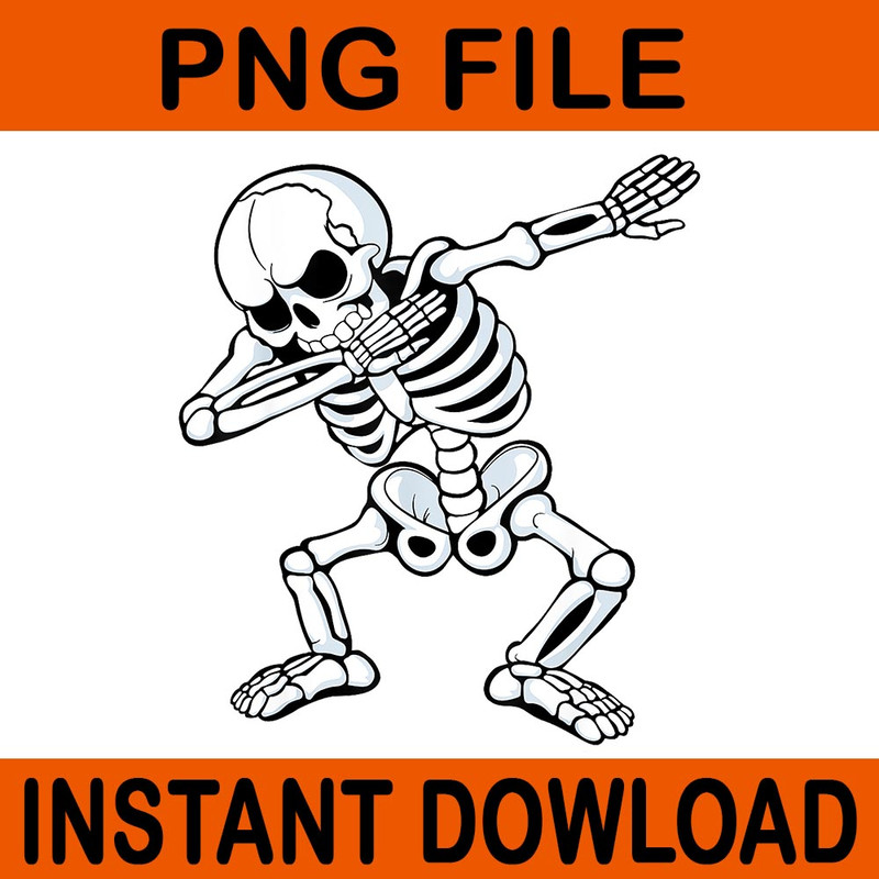 Dabbing Skeleton Spooky Dancing PNG 0