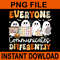 Everyone Communicates Differently Speech Therapy Halloween PNG 0