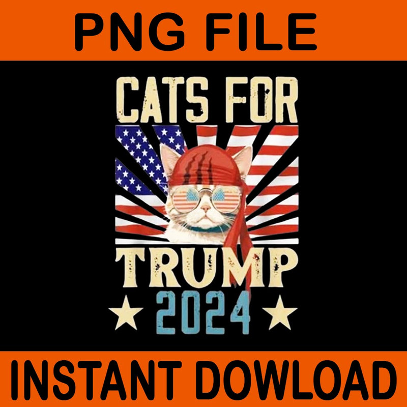 Cat For Trump 2024 PNG 0