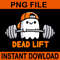 Ghost Dead Lift Halloween Gym PNG 0