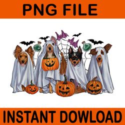 boo dogs ghost pumpkins spooky dog halloween png
