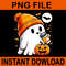 Ghost Drinking Coffee Pumpkin Halloween PNG 0