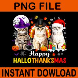 happy hallothanksmas cats halloween thanksgiving christmas png