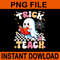 Trick Or Teach Floral Ghost Groovy Teacher Halloween PNG 0