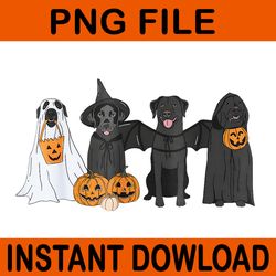 black labrador halloween ghost pumpkin png