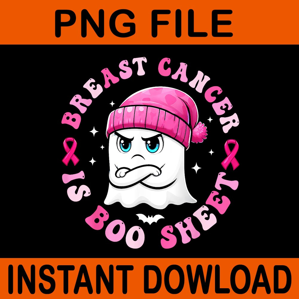 Breast Cancer Is Boo Sheet Ghost Halloween PNG 0