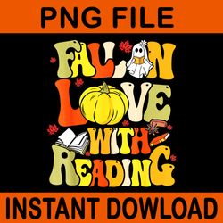 fall in love with reading book autumn pumpkins and teachers png