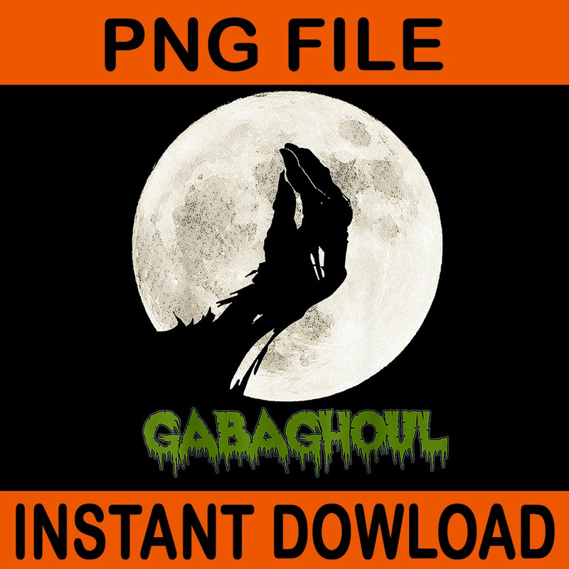 Gabaghoul Hand Moon Halloween PNG 0