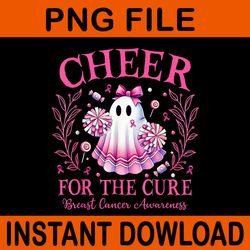 cheer for the cure breast cancer awareness halloween ghost png