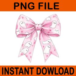 pink ghost bow coquette halloween png