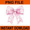 Pink Ghost Bow Coquette Halloween PNG 0
