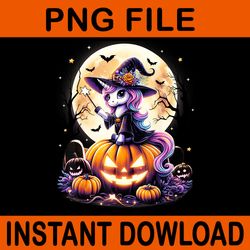 unicorn witch pumpkin halloween png