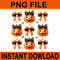 Halloween Coquette Bow Pumpkin Face Spooky Season PNG 0
