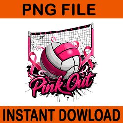 volleyball pink out breast cancer awareness pink ribbon png