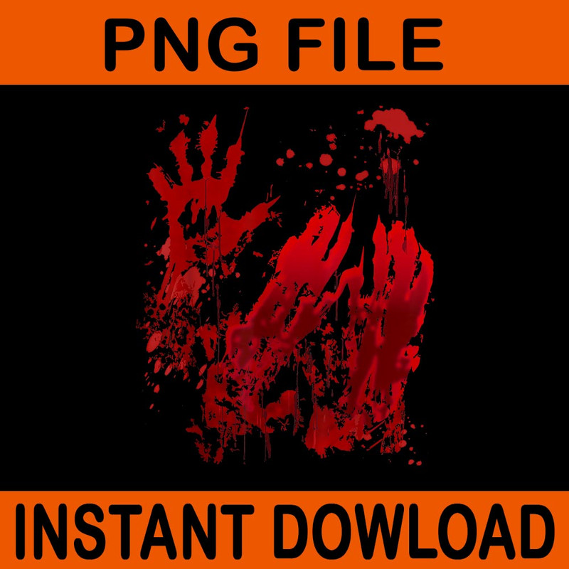 Bloody Red Blood Splatter Bloody Halloween Zombie Hand PNG 0