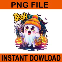 bruh ghost halloween png, ghost trick or treat candy halloween png, ghost png
