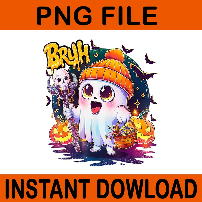 Bruh Ghost Halloween PNG Ghost Trick Or Treat Candy Halloween PNG GHOST PNG 0